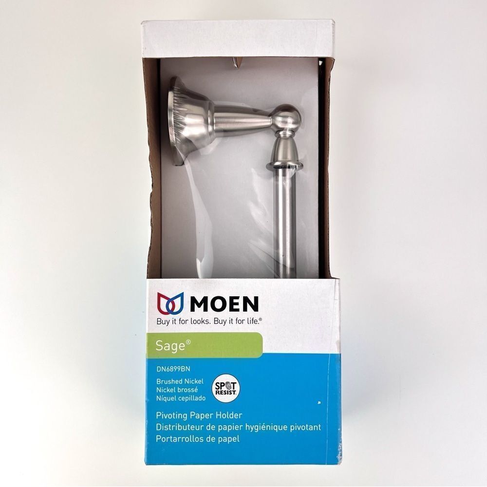 Moen Sage DN6899BN Brushed Nickel Surface Mount Pivot Toilet Paper Holder